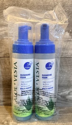 Aloe Vesta Cleansing Foam Multi Purpose 8 fl Oz Lot Of 2 Bottles No Rinse