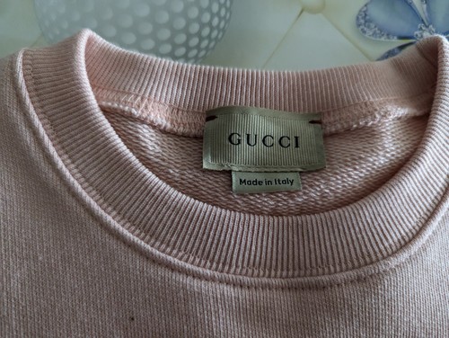 Gucci Print Kids Pink Long Sleeve Sweater Sz 8 Great shape - Picture 4 of 8