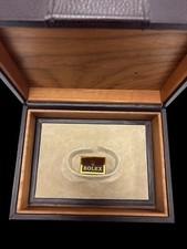 Rolex Brown Leather  Wood Presentation Watch Box   Vintage Style   No Cushion