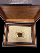 Rolex Brown Leather & Wood Presentation Watch Box – Vintage Style – No Cushion