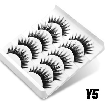 GROINNEYA Half Lashes Half Lashes Soft Natural Clear Band Lashes Natural Look Fa