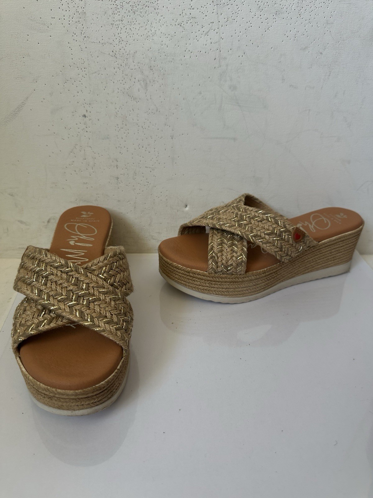 Oh My Sandalias Plataforma Oro Rosa Sandalias Talla UK 7.5 EU 41