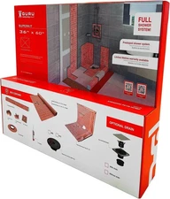 GURU USA Presloped Shower System - ABS / 36" x 60" / Center Placement- ISU0004