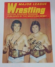AWA Wrestling Program #268 Signed Greg Gagne Jim Brunzell High Flyers Auto