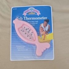 Baby King Pink Tub Thermometer Non-toxic Washable BK6432 UPC 094606064320