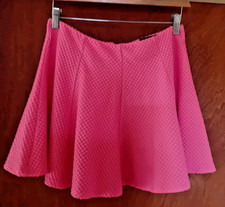 Preloved G21 Women's Textured Full Short Skirt Pink UK 10
