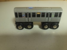 MuniPals Chicago TA Wooden Railway Train CTA Brown Line Kimball to Loop