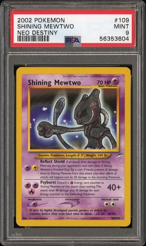 Shining Mewtwo (Unlimited) graded PSA 9 for sale on eBay
