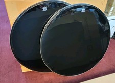 Remo Ebony Black Smooth Marching Bass Drum He...