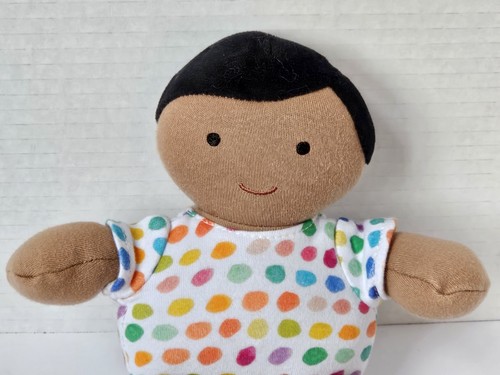 Lovevery Organic Cotton Baby Doll Plush Toy Black Hair Tan Skin Tone Montessori - Picture 4 of 8