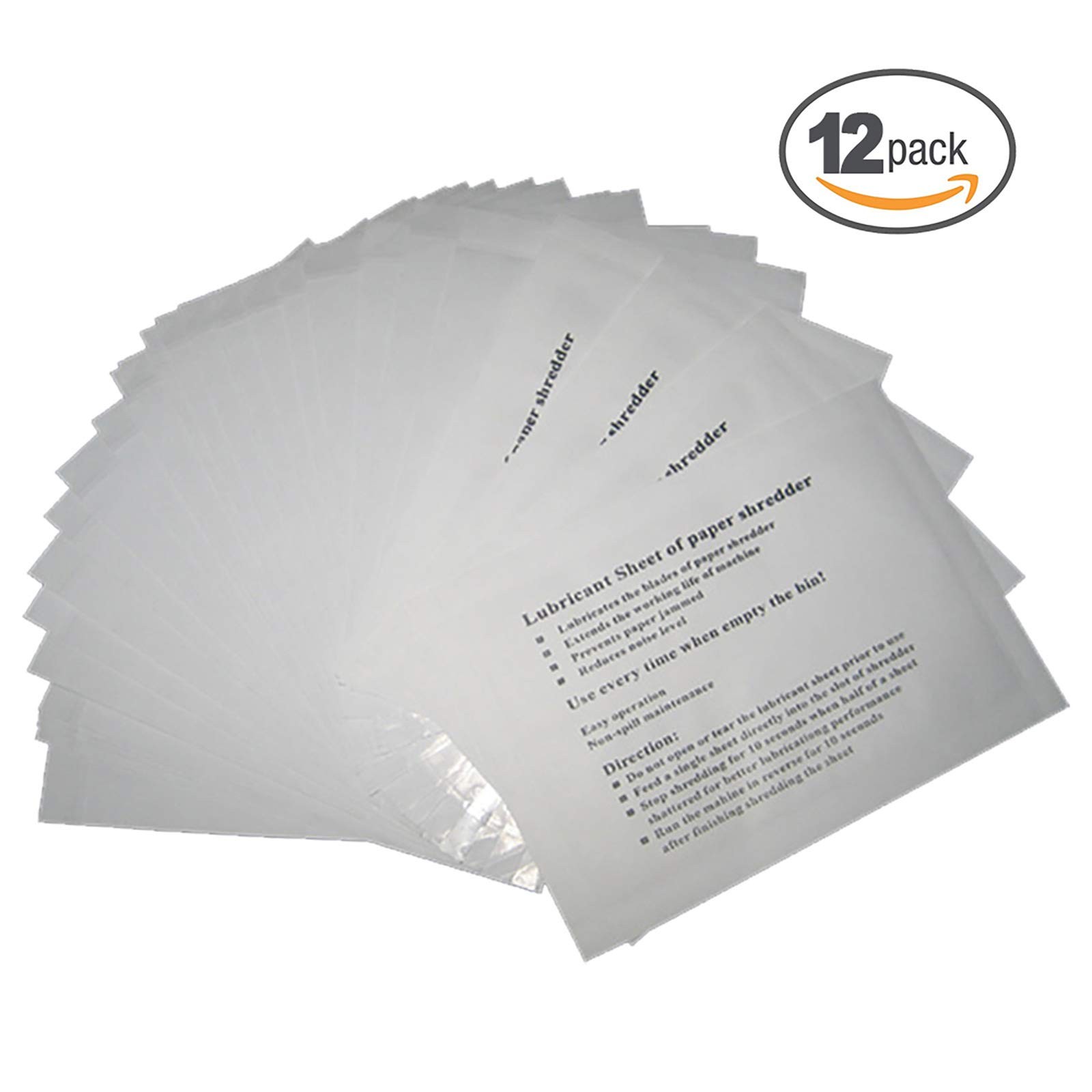 Shredder Lubricant Sheets (Pack of 12)