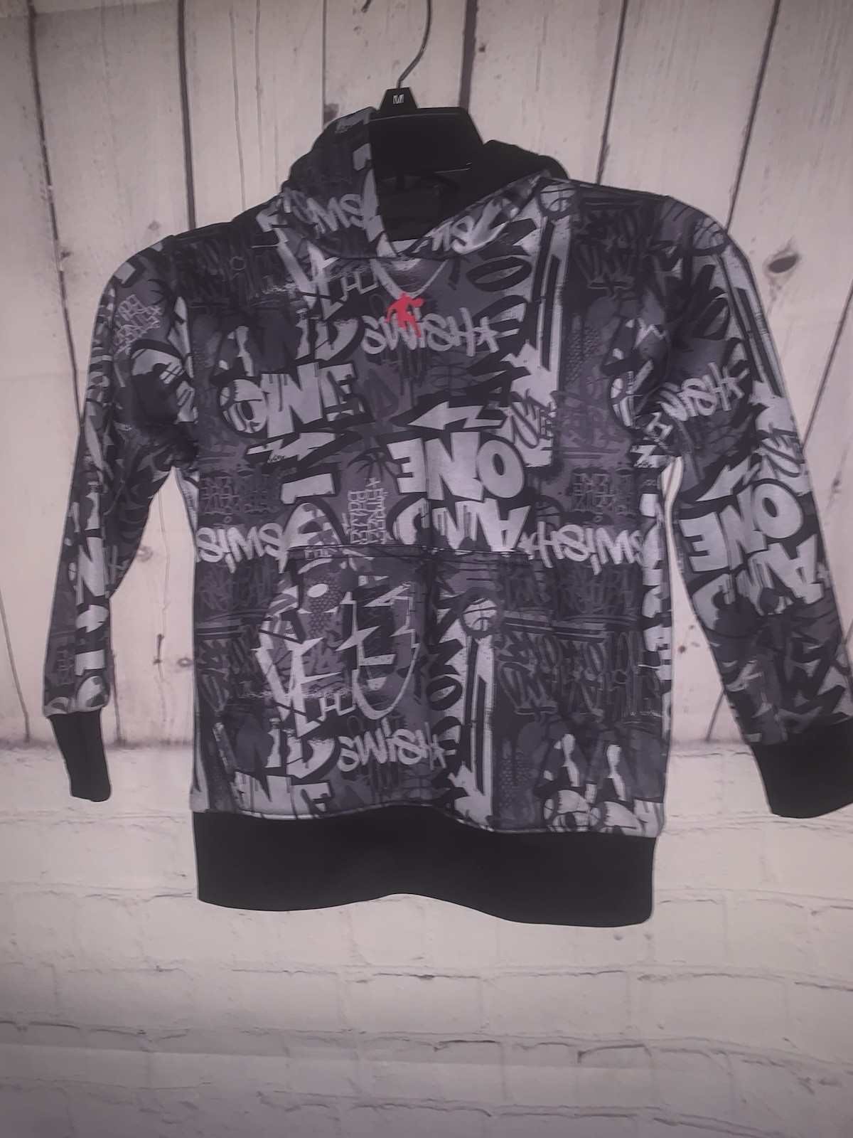 Sudadera con capucha gris y negra And1 talla XS