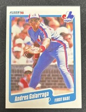 1990 Fleer Andres Galarraga Baseball Card #345 Expos 1B EXMT O/C