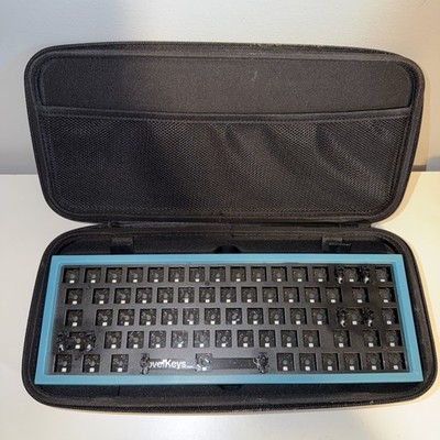 NovelKeys NK65 USB Keyboard W/ Case Teal Excellent hot swap w/ pcb stabilizers