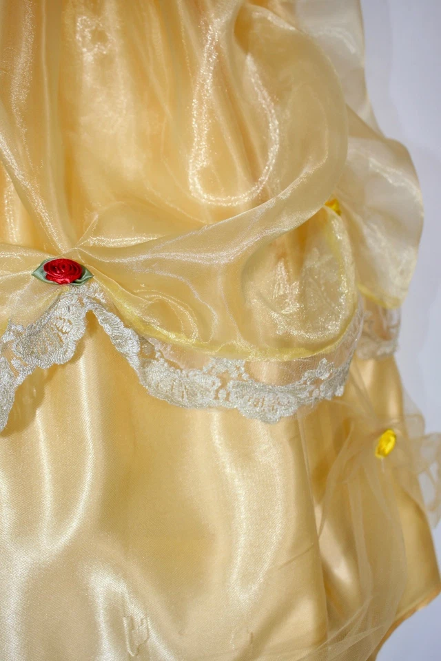 Gillians Closet Hooped Disney Princess Belle Fancy Dress Costume Gold Age 5-6 - Image 4 of 4