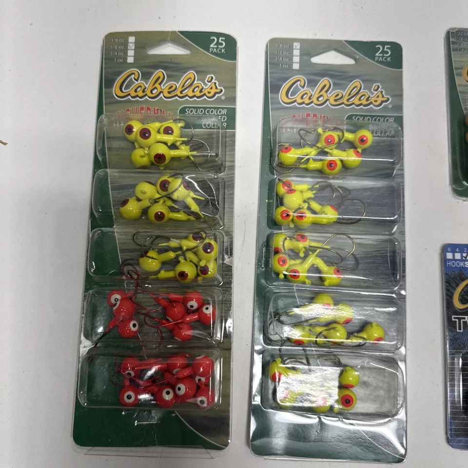 Lote De 140 Cabezas Plantilla Serie Pescador Cabela Con Y Sin Cuello De Púas Foto 2 de 4