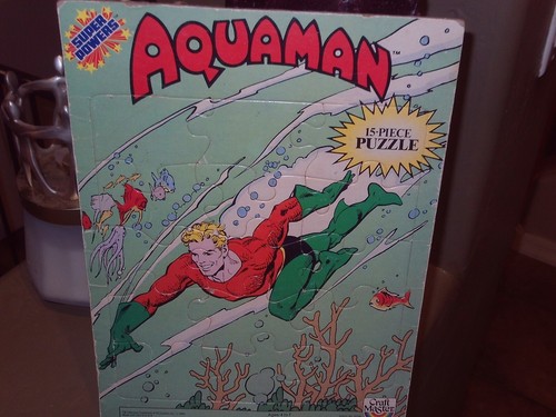 VINTAGE AQUAMAN SUPER POWERS FRAME TRAY PUZZLE SUPER FRIENDS RARE JLA VF 1984 - Picture 8 of 10