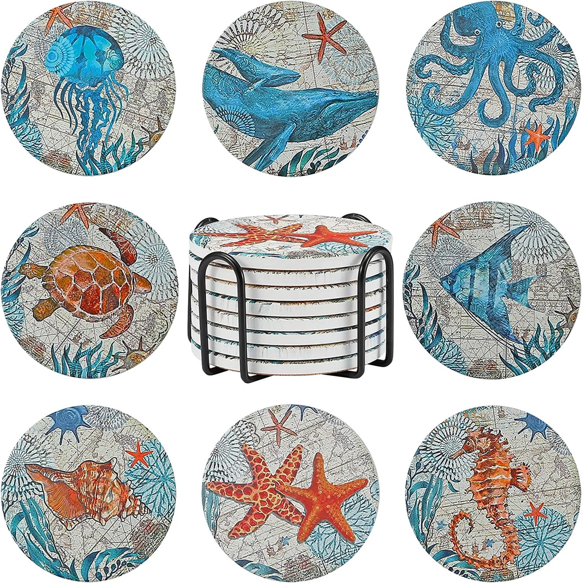 Beach coasters for drinks online