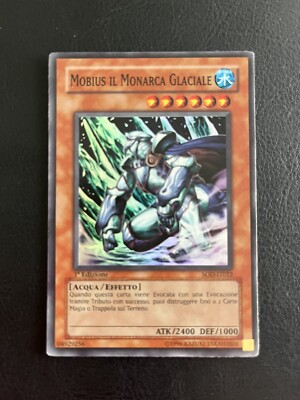 YU GI OH KARTE MOBIUS DER EISMONARCH SUPER RARE SOD-IT022 1EDZ VINTADE OLD