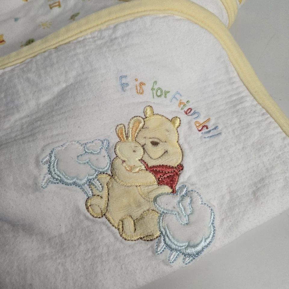 Manta bebé Winnie The Pooh F Is For Friends algodón doble cara OS Lovey de colección Foto 2 de 4