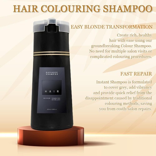 200ml Natural Herbal Black Hair Color Dye Shampoo Coloring Unisex 2024 - Picture 6 of 17