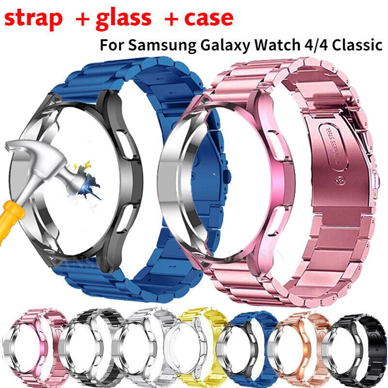 Metal Watch Band +Case Strap For Samsung Galaxy Watch 40 44