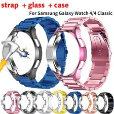 Metal Watch Band Case Strap For Samsung Galaxy Watch 4 6 40 44/Classic 42 46mm