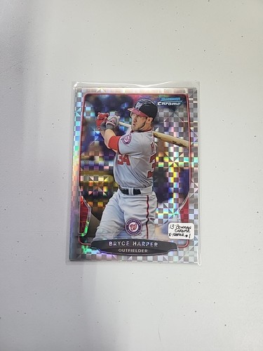 2013 Bowman Chrome Bryce Harper Xfractor #1 - Picture 3 of 5