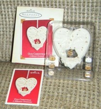 2005 OUR CHRISTMAS MILESTONE ORNAMENT Hallmark Anniversary Heart Porcelain MIB