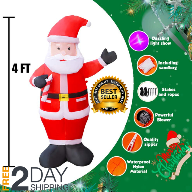 4 Ft Pre Lit Inflatable Grinch With Stocking Home Accents