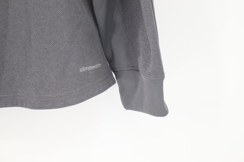 Adidas Hoodie Mens XL Gray Climawarm Pullover Long Sleeve basketball Side Zipper - Picture 5 of 11