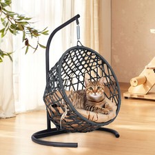 Indoor Hanging Swing Cat Bed w/Stand,Cushion,Cat Egg Chair for Small Dog Animals