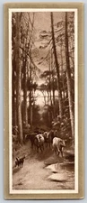 Bissell "Cyco" Carpet Sweeper Victorian Trade Card Cows Among Tall Trees