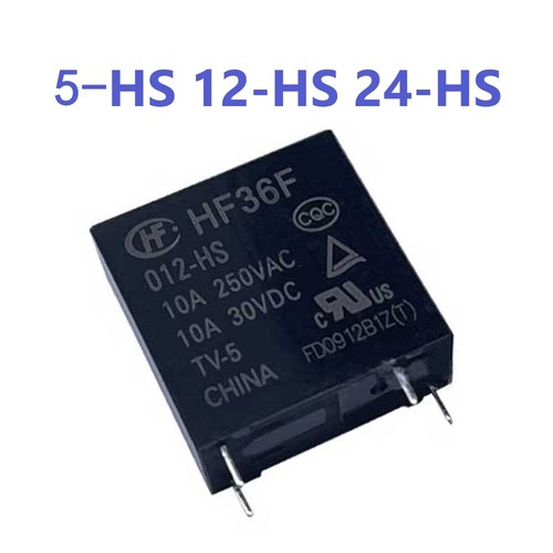 HongFa Relay HF36F 005-HS HF36F 012-HS HF36F 024-HS 10A 4Pins HF HF36F Relay - Picture 1 of 2