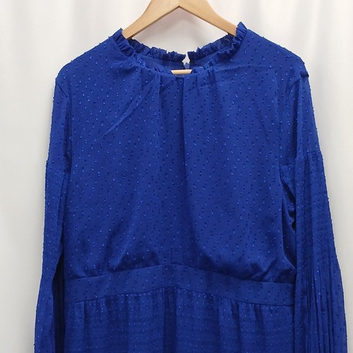 Whistles Oriel Dobby Pleated Size UK 16 Blue Occasion Party New RRP £169 FPL-RMF - Picture 2 of 9