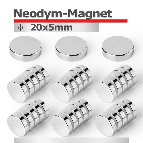 20x5mm Neodym Magnete Mini Rund Magneten Scheiben für Whiteboard Handwerk DIY - Bild 2 von 11