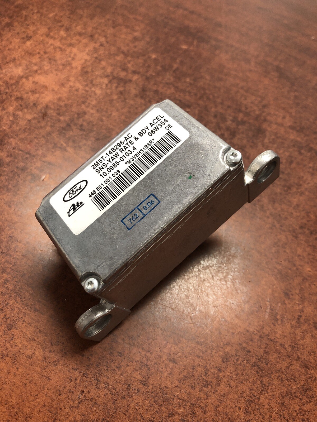 2007 Aston Martin Vantage V8 OEM YAW Rate Acceleration ESP Sensor 2M5T-14B296-AC