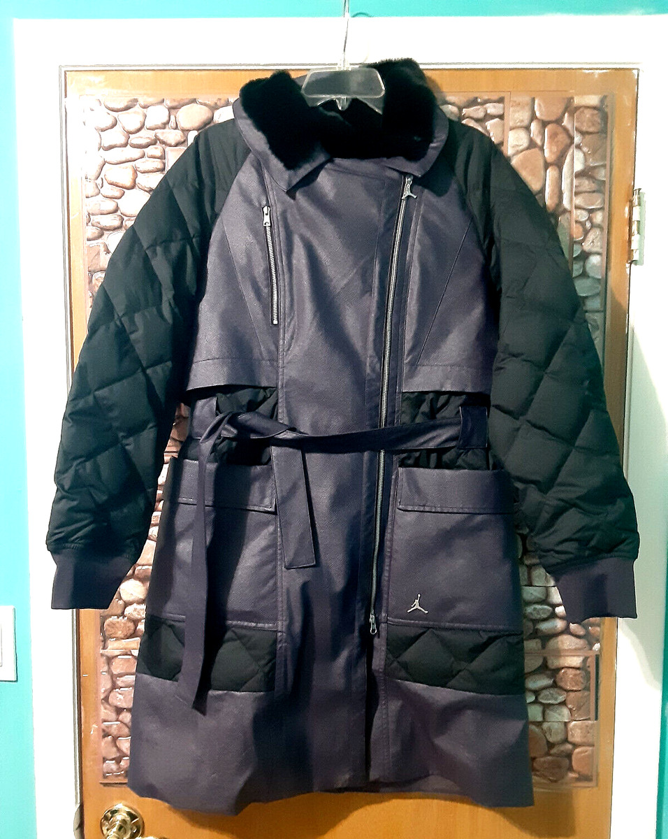 NWT! Nike Jordan Women's Classics 2.0 Trench Coat Purple/Black