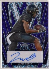 2024 Leaf Metal Javon Baker Purple LASER Prospect RC Auto NEW ENGLAND PATRIOTS/4