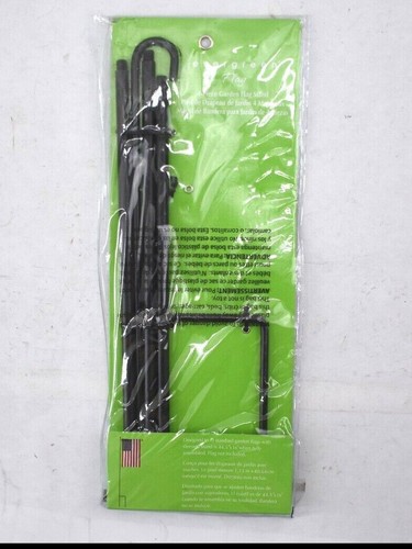 Evergreen 4-teilig Metall Standard KD Gartenflagge Ständer 44,5"" x 16"" schwarz