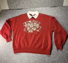 Vintage Morning Sun Bird House Mock Collar Sweatshirt Size Large Cottagecore