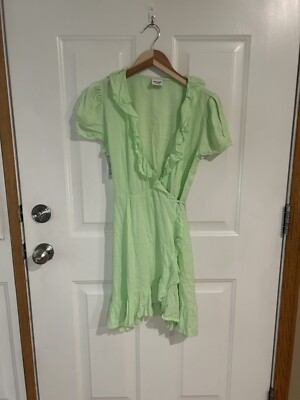 Sunday Best New Ruffle Wrap Dress Fresh Mint Green Size small NWT Aritzia |  eBay