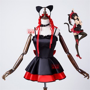 Anime Date A Live Tokisaki Kurumi Cute Cat Suit Cosplay Costume