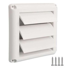 Louvered 4 Vent Cover Vent Hole Exterior Wall...