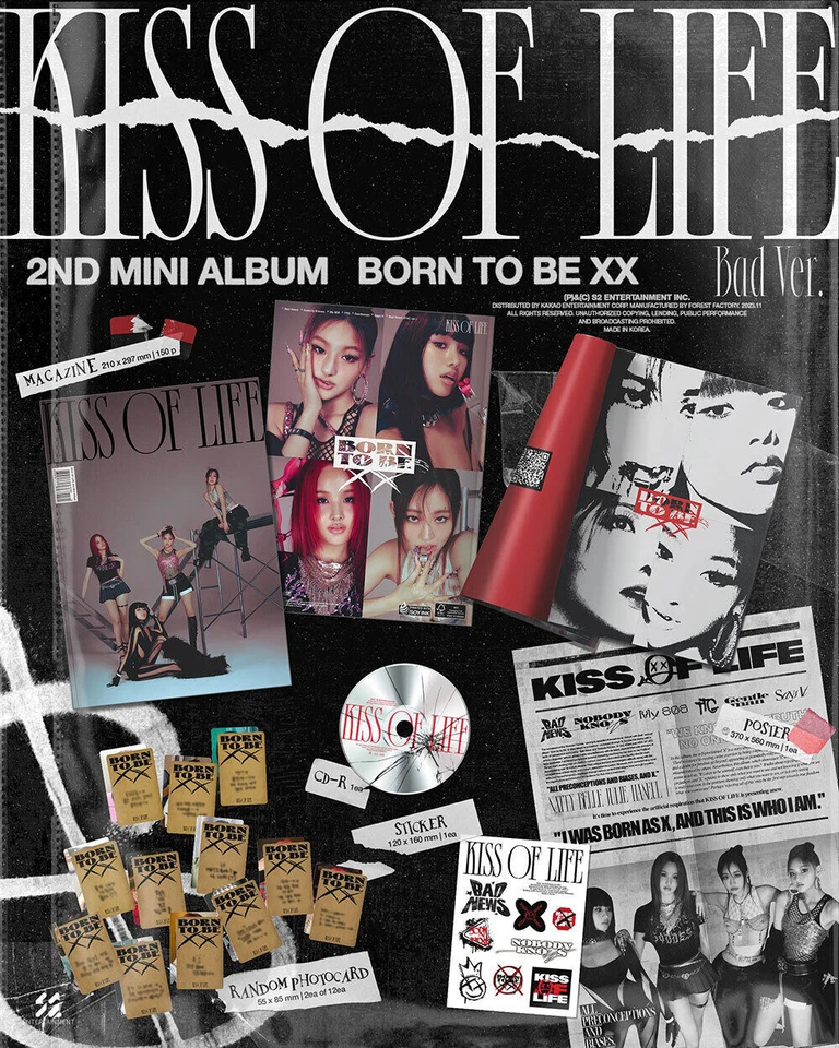 KISS OF LIFE 2nd Mini Album [BORN TO BE XX] CD+Booklet+Sticker+Photocard+etc - Image 2 of 3