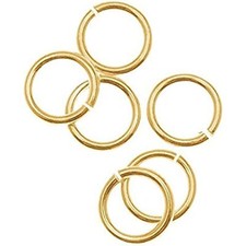 Beadaholique FJR-03055 10 14K Gold Filled 21 Gauge Open Jump Rings, 5mm