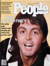 PAUL McCARTNEY - PEOPLE Magazine June 7, 1976 - NM NO LABEL - Wings Over America