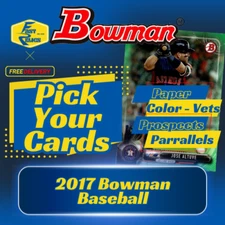 2017 Bowman Paper Color Parallels Rookie Prospect Vet Complete Your Set Pick PYC