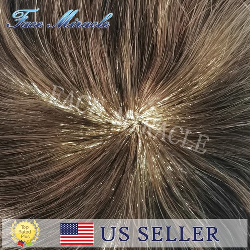 Toupee for Men Thin Skin Mens Toupee Human Hair System PU Injected Men Hairpiece - Picture 70 of 114
