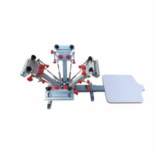 USA 4 Color 1 Station Silk Screen Printing Press Machine with Micro Registration